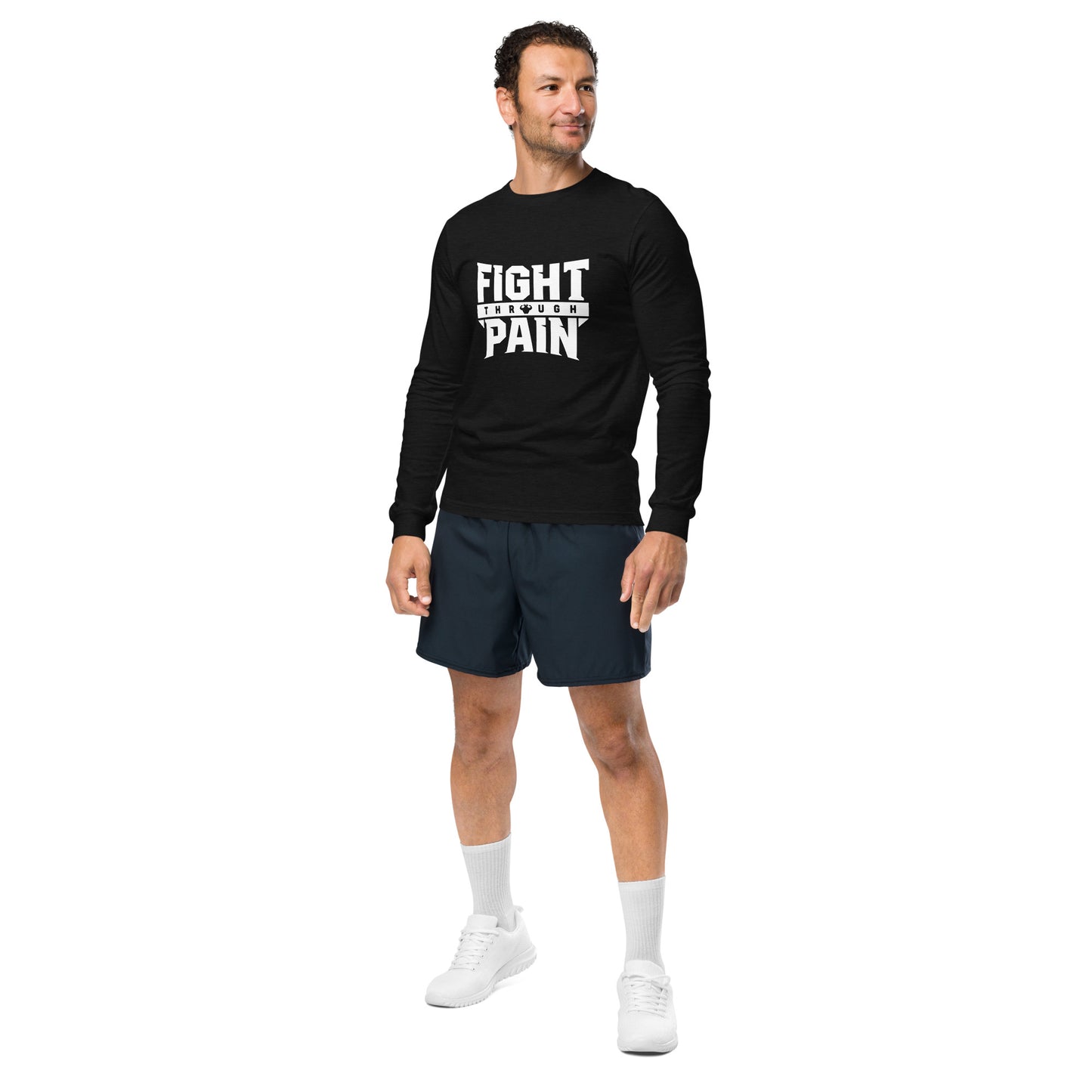 Fight Through Pain Long Sleeve T-Shirt  - Strong and Humble Apparel