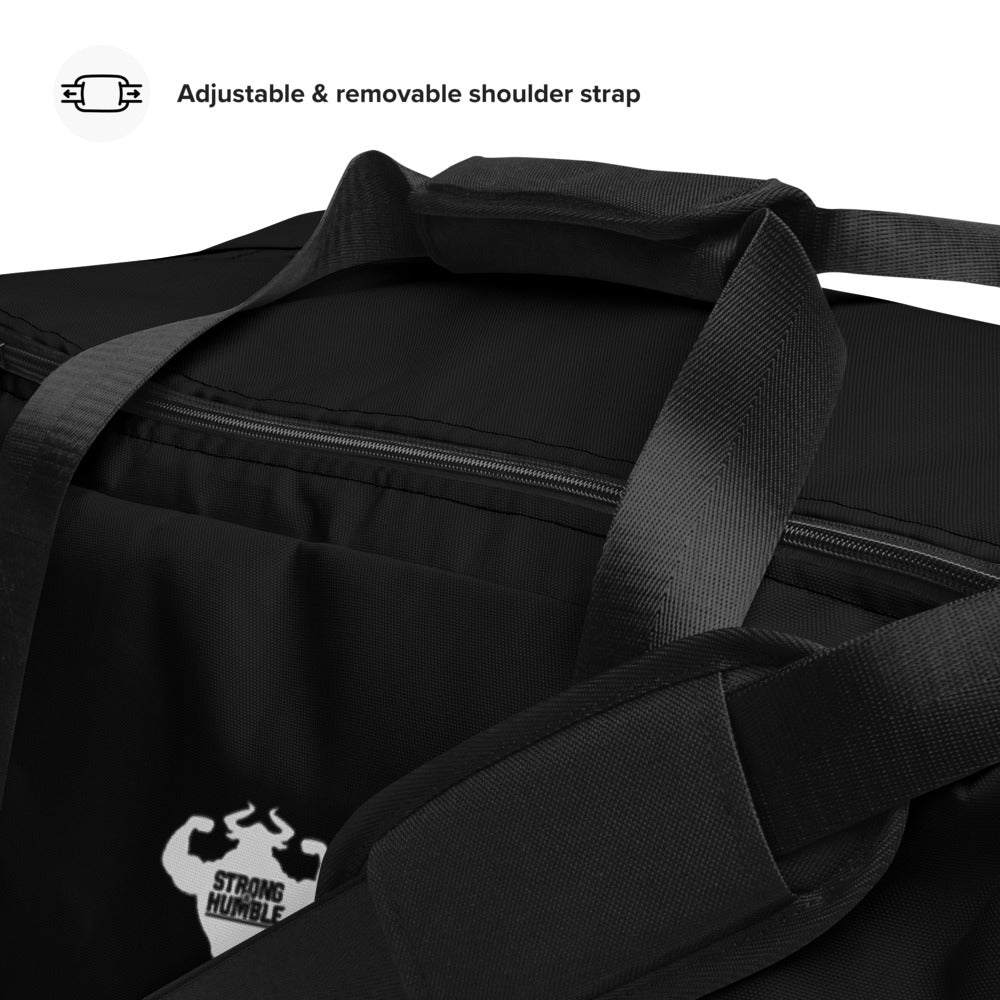Strong and Humble Classic Logo Gym Bag (Black)  - Strong and Humble Apparel