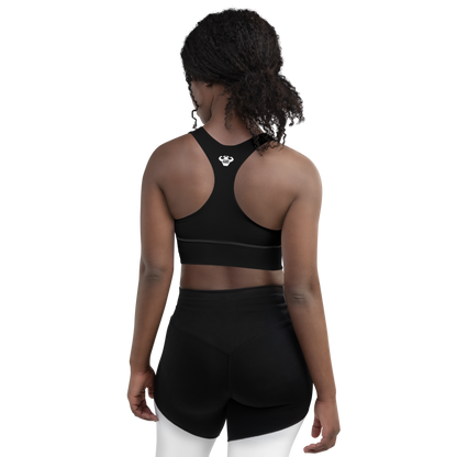 Strong and Humble Black Longline Sports Bra  - Strong and Humble Apparel