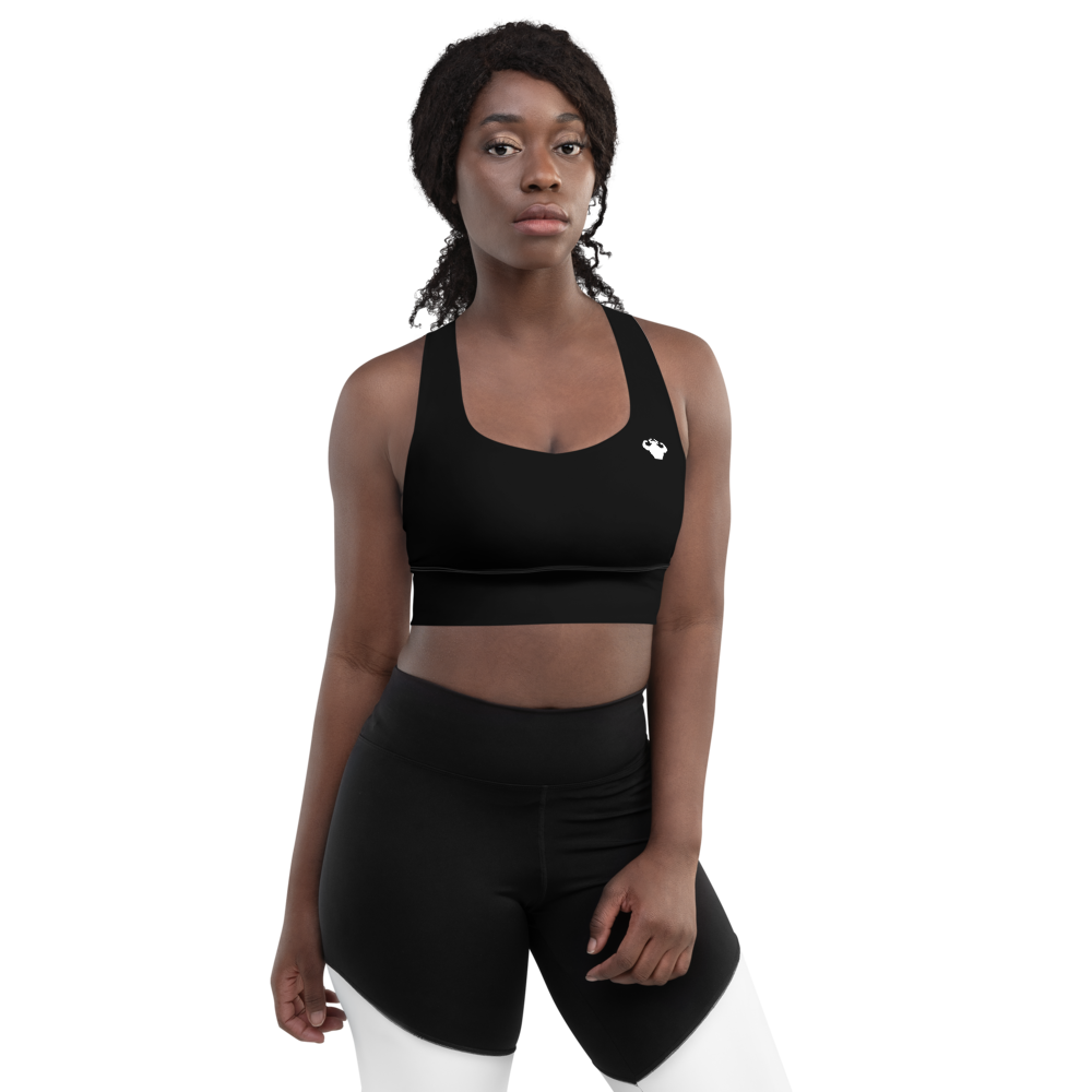Strong and Humble Black Longline Sports Bra  - Strong and Humble Apparel