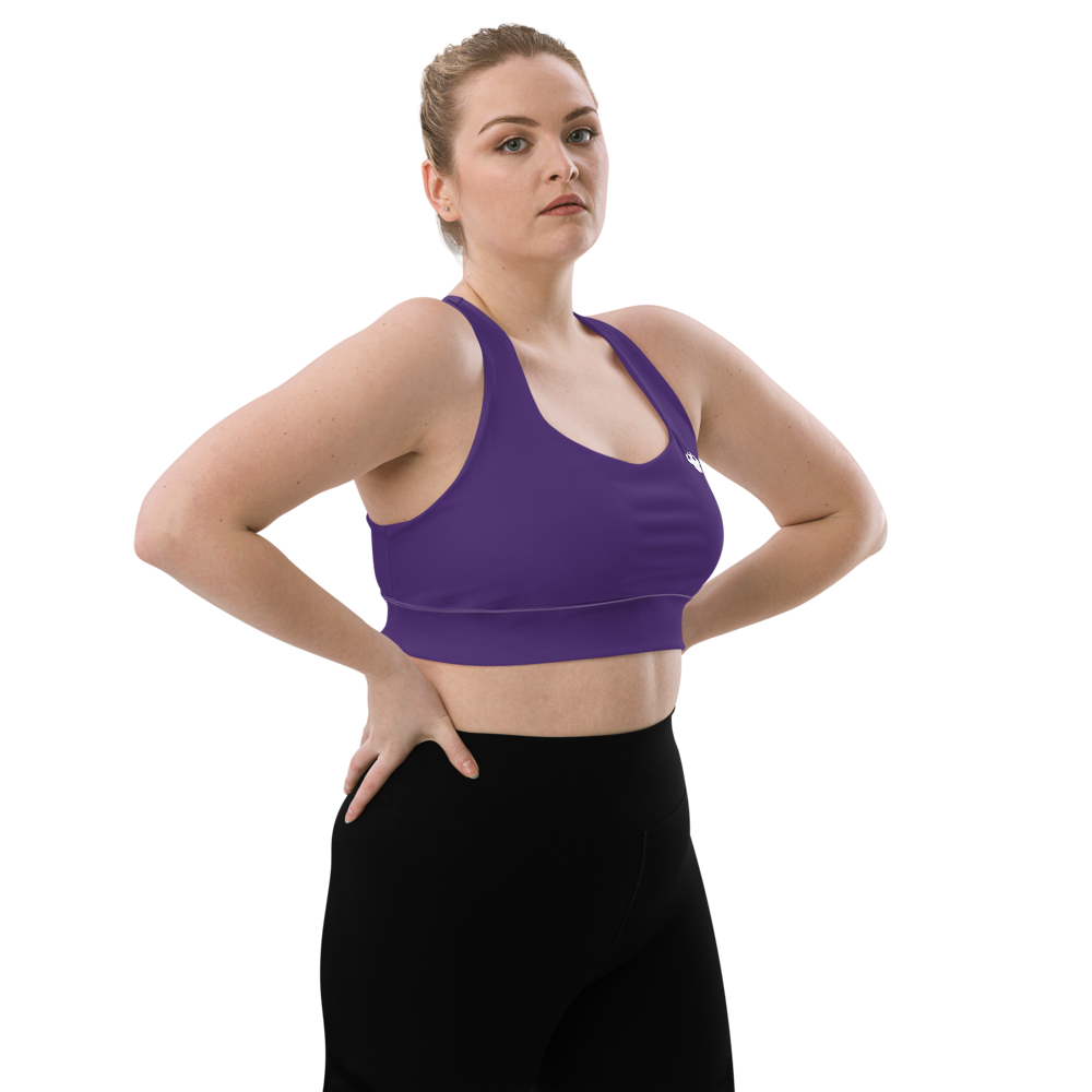 Strong and Humble Purple Longline Sports Bra  - Strong and Humble Apparel