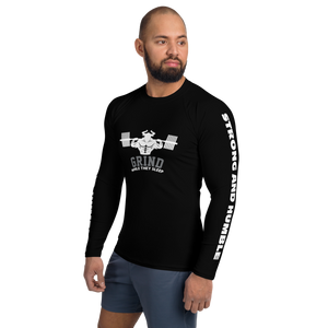 Grind While They Sleep Men's Rash Guard  - Strong and Humble Apparel