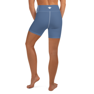 Kashmir Blue Yoga Shorts  - Strong and Humble Apparel