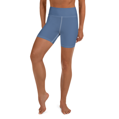 Kashmir Blue Yoga Shorts  - Strong and Humble Apparel
