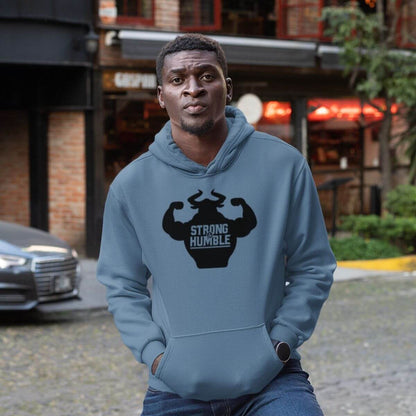 Classic Strong and Humble Men's Indigo Blue Hoodie Hoodie - Strong and Humble Apparel