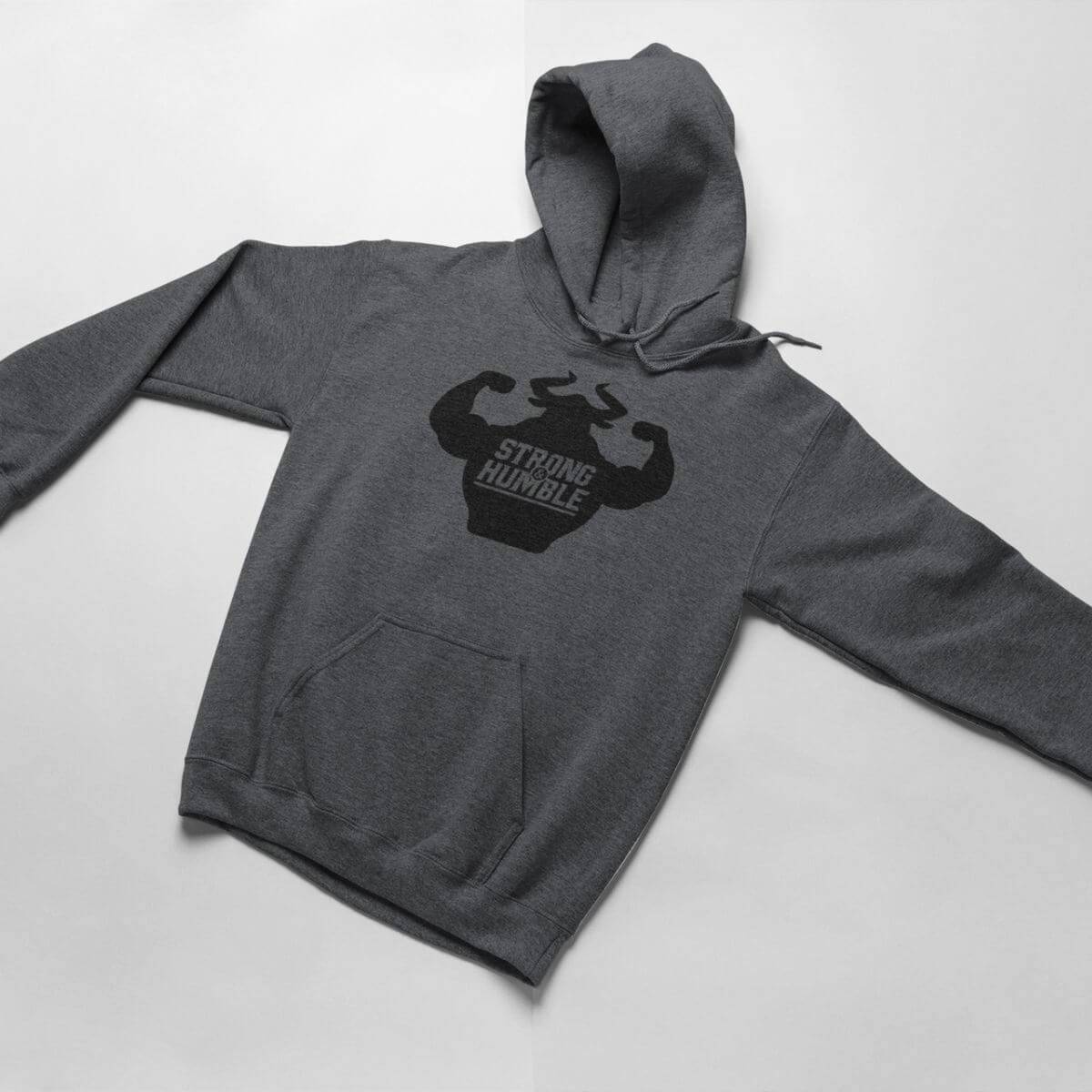 Classic Strong and Humble Women's Dark Heather Grey Hoodie