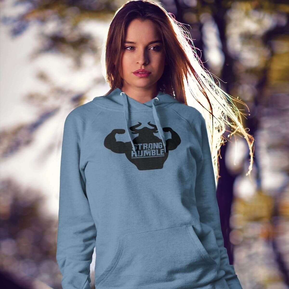Classic Strong and Humble Women's Indigo Blue Hoodie Hoodie - Strong and Humble Apparel