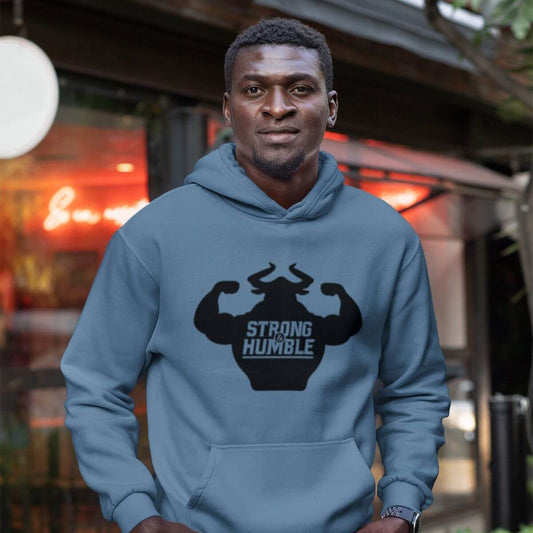 Classic Strong and Humble Men's Indigo Blue Hoodie Hoodie - Strong and Humble Apparel