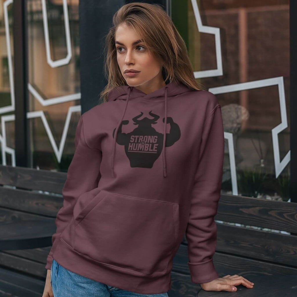 Classic Strong and Humble Women's Maroon Hoodie Hoodie - Strong and Humble Apparel