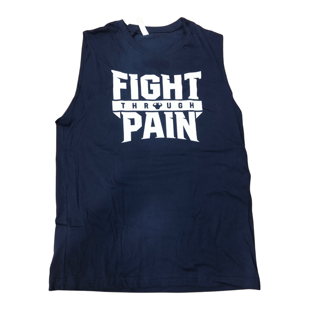 CLEARANCE - Fight Through Pain Men's Cotton Muscle Shirt Muscle Shirt - Strong and Humble Apparel