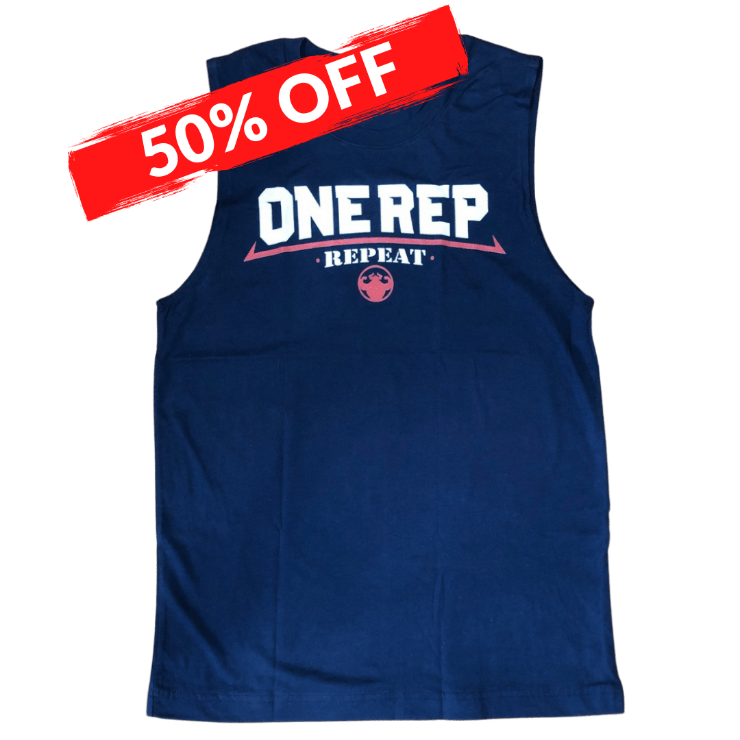CLEARANCE - One Rep Repeat Men's Cotton Muscle Shirt Muscle Shirt - Strong and Humble Apparel