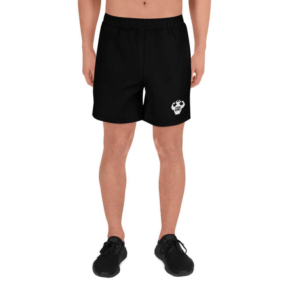 Classic Logo Men's Black Athletic Shorts Shorts - Strong and Humble Apparel