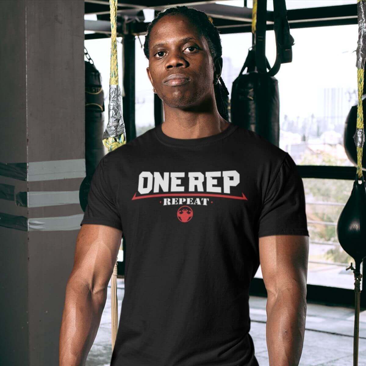 One Rep Repeat Men's T-shirt T-shirt - Strong and Humble Apparel