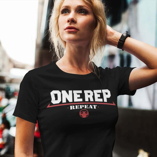 One Rep Repeat Women's T-Shirt T-shirt - Strong and Humble Apparel
