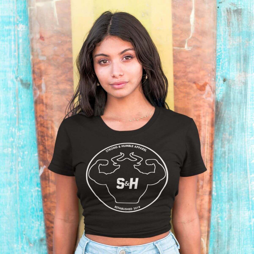 The Outline Crop Top T-shirt - Strong and Humble Apparel