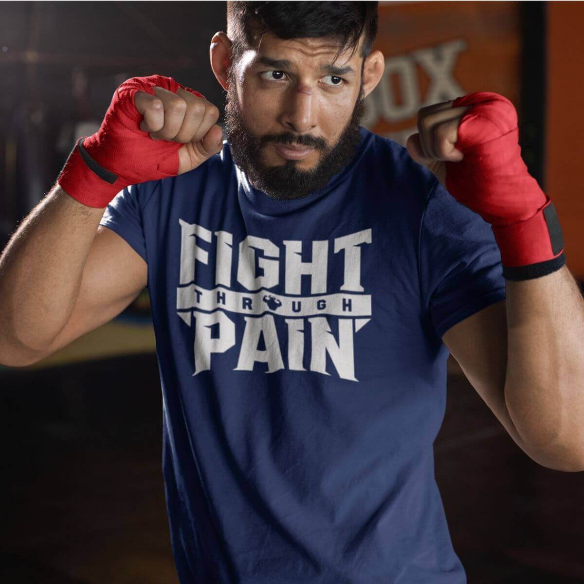 Fight Through Pain Men's T-shirt T-shirt - Strong and Humble Apparel