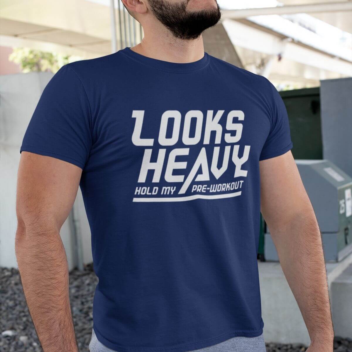 Looks Heavy Hold My Pre-Workout Men's T-Shirt Navy / 2XL