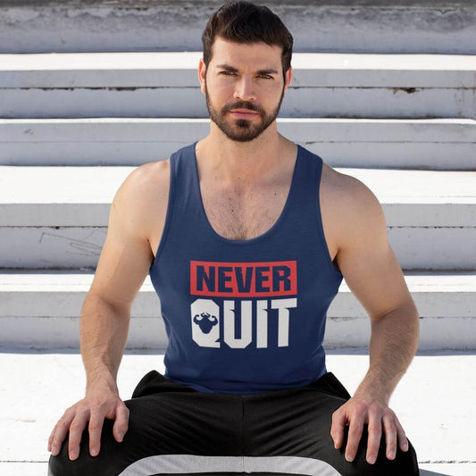 Never Quit Men's Tank Top Tank - Strong and Humble Apparel