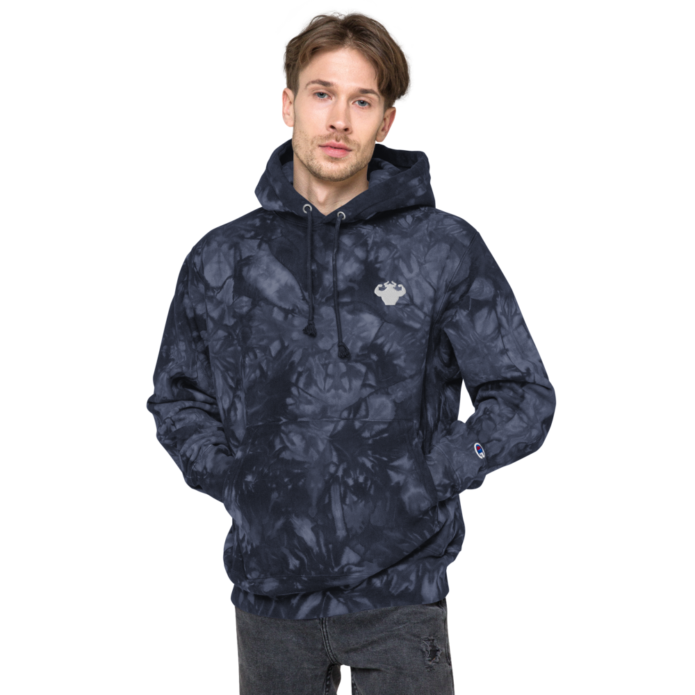 NEW Embroidered Minimal Logo Tie-Dye Hoodie  - Strong and Humble Apparel