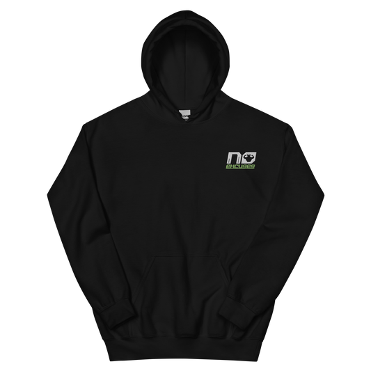 No Excuses Embroidered Logo Hoodie  - Strong and Humble Apparel