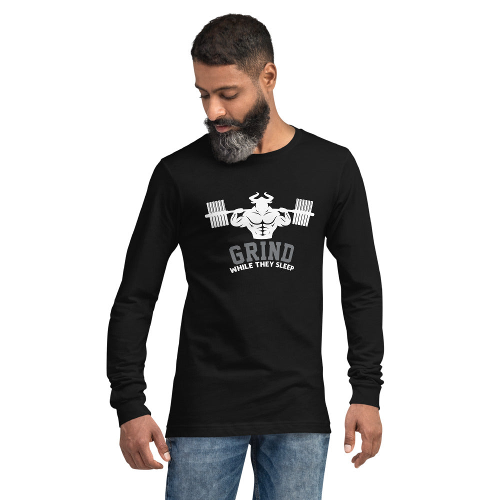 Grind While They Sleep Long Sleeve Tee  - Strong and Humble Apparel
